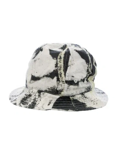 Pre-owned Folk Pattern Print Bucket Hat In Neutral