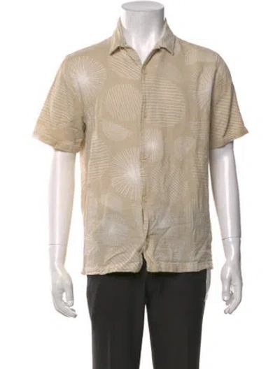 Pre-owned Folk Patterned Short Sleeve Shirt In Neutrals