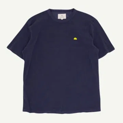 Folk Relaxed Assembly Tee Soft Navy Terry Damien Poulain In Blue