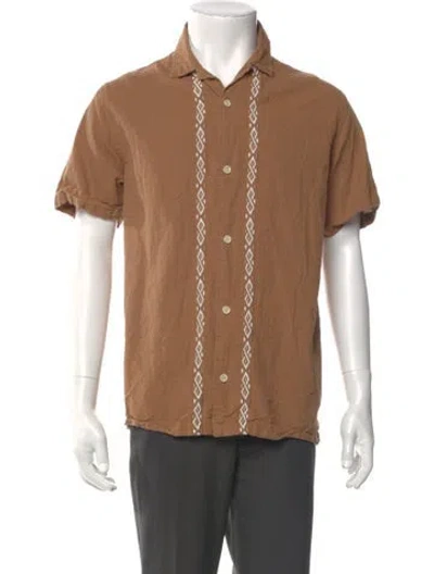 Pre-owned Folk Short Sleeve Shirt In Brown