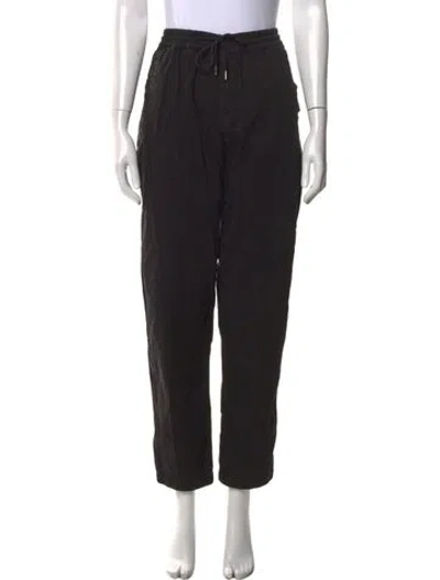 Pre-owned Folk Straight Leg Pants In Black