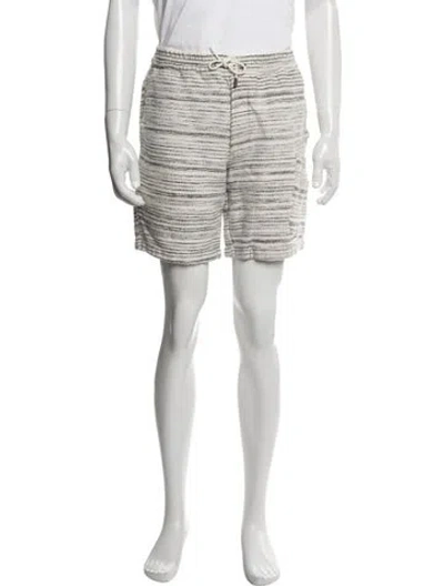 Pre-owned Folk Striped Jogger Shorts In Grey