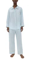 Folkloore Alba Long Pajama Set Baby Blue