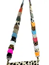 Folklore Couture Leather Hair On Hide Patchwork Animal Print Strap In Variety In Multi