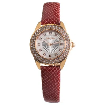 Folli Follie Leather Women's Watch In Red