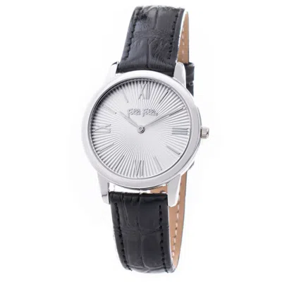 Folli Follie Leather Women's Watch In Black