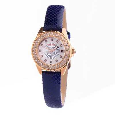 Folli Follie Leather Women's Watch In Blue