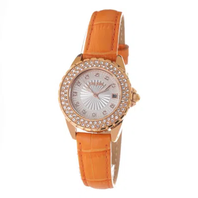 Folli Follie Leather Women's Watch In Orange