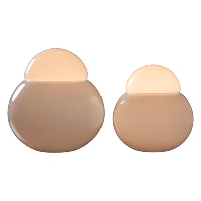 Pre-owned Fontana Arte Pair Of "daruma" Table Lamps By Sergio Asti For Fontanaarte In Brown