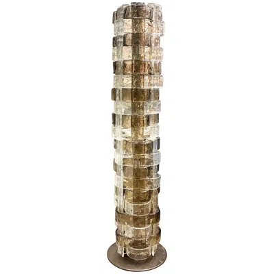 Pre-owned Fontana Arte Rare Murano Floor Lamp Designed By Carlo Nason For Mazzega In Brown