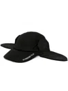 Foo And Foo Ear-flap Cotton Cap In Black