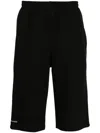 Foo And Foo Logo-print Cotton Track Shorts In Black