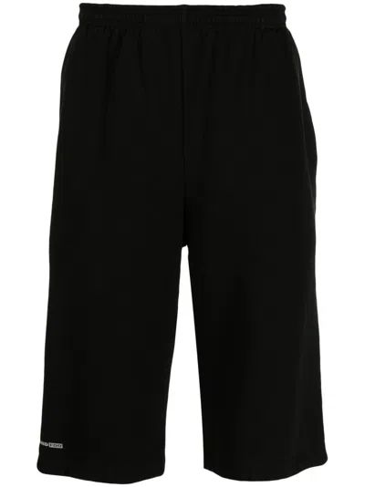 Foo And Foo Logo-print Cotton Track Shorts In Black