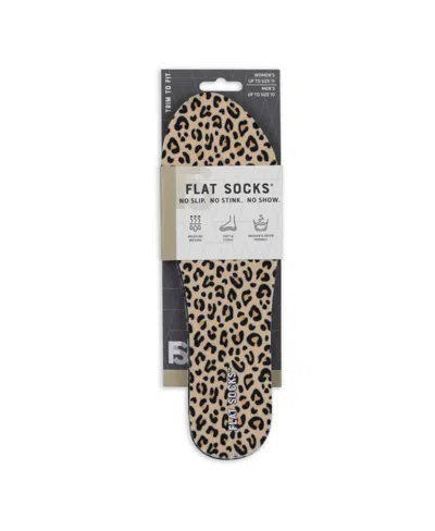 Foot Petals Flat Socks Women's Black, Leopard, Snow Leopard, Flat Socks