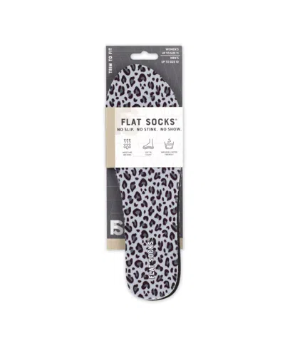 Foot Petals Flat Socks Women's Black, Leopard, Snow Leopard, Flat Socks