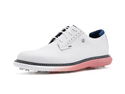 Footjoy Traditions Blucher Men's Shoes White/nantucket Red/navy: 9.5 D - Medium