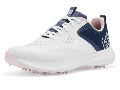 Footjoy Qualifier Women's Shoes White/pink Frost/winward Blue: 6 B - Medium
