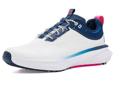 Footjoy Fj Quantum Women's Shoes White/navy/high Visibility Pink: 5.5 B - Medium, Synthetic