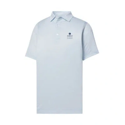 Footjoy Light Blue The Zurich Classic Prodry Loop Print Lisle Polo