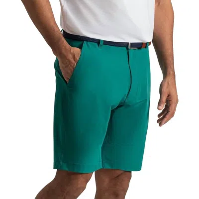 Footjoy Lightweight 9 Inch Inseam Golf Shorts In Field Green In Red