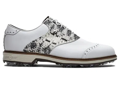 Pre-owned Footjoy Men's  Premiere Series Wilcox Above Snakes Sneakers In White/snakeskin