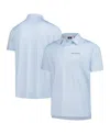 Footjoy Men's White The Players Dot Geo Print Lisle Polo In Light Blue