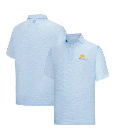 Footjoy Men's Light Blue 2026 President's Cup Prodry Clubhouse Print Lisle Polo Shirt