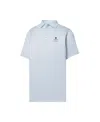 Footjoy Men's Light Blue The Zurich Classic Prodry Loop Print Lisle Polo Shirt In Blue
