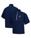 Footjoy Men's Navy Arnold Palmer Invitational Short Sleeve Zephyr Quarter-zip Windbreaker In Blue