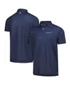 Footjoy Men's Navy The Players Prodry Bounce Print Stretch Pique Polo Shirt In Navy