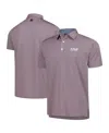 Footjoy Men's Red Tour Championship Balance Stripe Lisle Prodry Polo Shirt In Purple