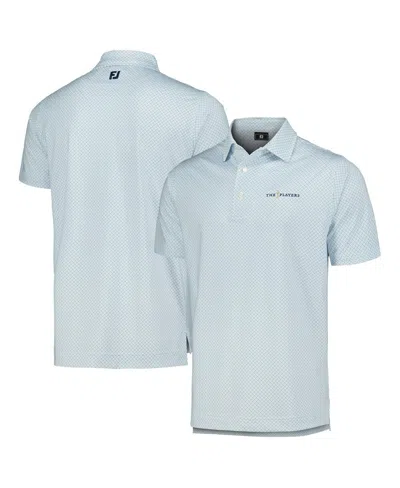 Footjoy Men's White The Players Dot Geo Print Lisle Polo