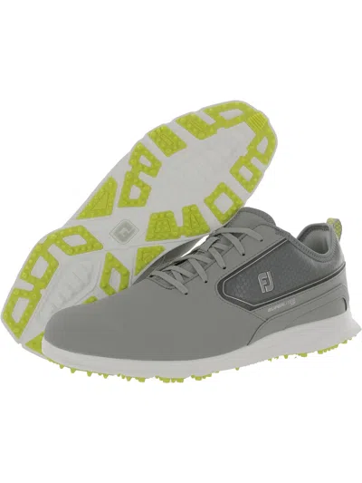 Footjoy Mens Faux Leather Running & Training Shoes In Grey