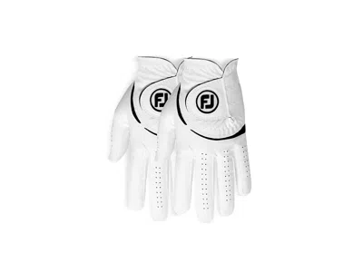 Footjoy Weathersof 2-pack Golf Gloves Athletic Sports Equipment White: Medium-large (left)