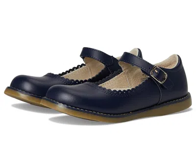 Footmates Allie (infant/toddler/little Kid) Girl's Shoes Navy : 13.5 Little Kid M/w, Leather In Blue