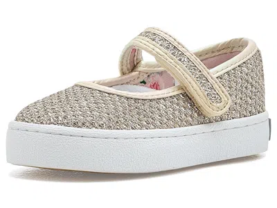 Footmates Amy (infant/toddler/little Kid) Girl's Shoes Gold Sparkle : 8 Toddler M, Textile In Gray