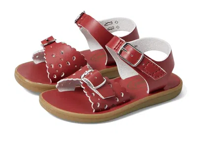Footmates Eco-ariel (infant/toddler/little Kid) Girl's Shoes Apple Red Micro : 2 Little Kid M, Synthetic/leath In Burgundy