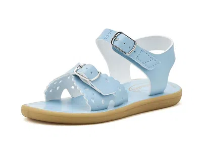 Footmates Eco-ariel (infant/toddler/little Kid) Girl's Shoes Blue Fog Micro : 12 Little Kid M, Leather/synthet