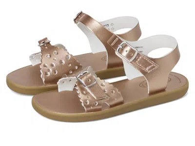Footmates Eco-ariel (infant/toddler/little Kid) Girl's Shoes Rose Gold Micro : 3 Little Kid M, Synthetic/leath In Neutral