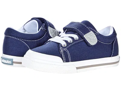 Footmates Jordan (infant/toddler/little Kid) Boy's Shoes Navy : 3 Little Kid M/w, Textile In Blue
