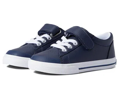 Footmates Reese (infant/toddler/little Kid) Kid's Shoes Navy Leather : 3 Little Kid M/w In Blue