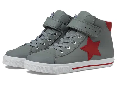 Footmates Riley-leather (infant/toddler/little Kid) Boys Shoes Gray/red Leather : 3 Little Kid M/w, Leather/ru