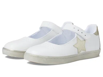 Footmates Stella-leather (infant/toddler/little Kid) Girls Shoes White/gold Leather : 12 Little Kid M/w, Leath In Multi