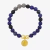 Footnotes Charm Stretch Womens Blue Sodalite 10k Gold Over Brass Moon Beaded Bracelet In Blue