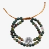 Footnotes Family Womens Multi Color Jasper Round Beaded Bracelet In Transparent