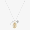 Footnotes Freeform Womens White Mother Of Pearl 10k Gold Over Brass Pure Silver Over Brass Flower 16 Inch Pend In Silver
