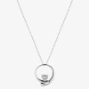 Footnotes Grandmothers Love Womens Cubic Zirconia Sterling Silver Round 16 Inch Pendant Necklace In Transparent