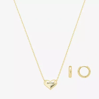 Footnotes Mom Womens 14k Gold Over Brass Heart 2-pc. Jewelry Set