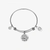 Footnotes Mother & Daughter Womens Crystal Stainless Steel Round Bangle Bracelet In Transparent