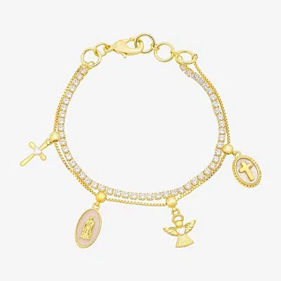 Footnotes Womens 9 3/4 Inch Box Cross Chain Bracelet In Transparent
